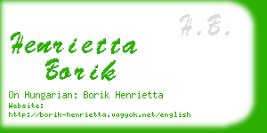 henrietta borik business card